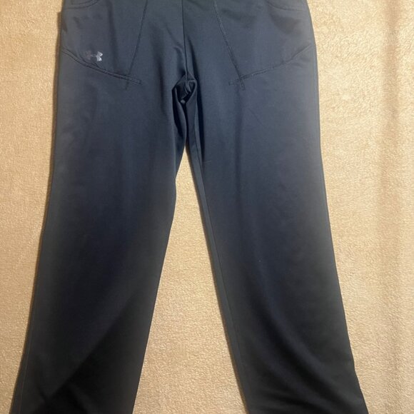 Under Armour Women Small Black Semi-Fitted Heat Gear Catalyst Activewear Pant - Picture 1 of 10